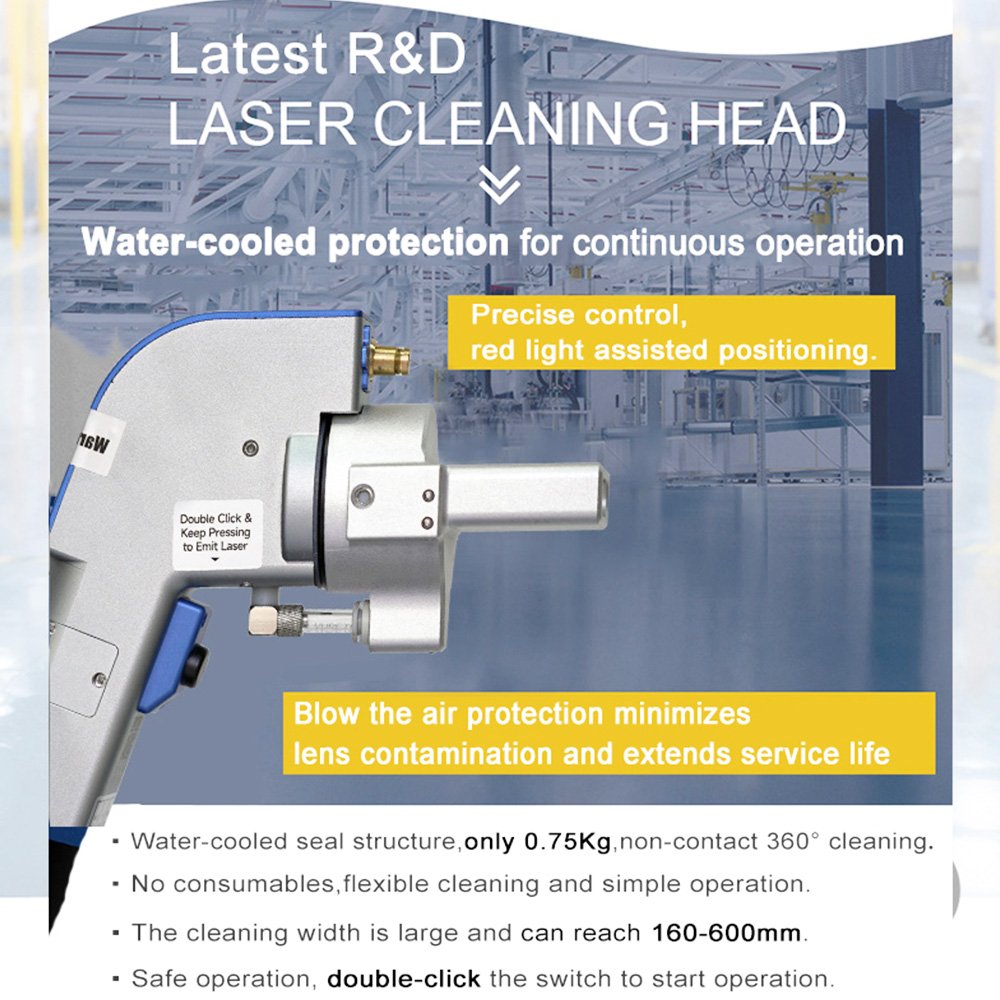 Best Fiber Laser Cleaning Machine Pulse Laser Weld Edge Blending Rust Paint Removal Cleaning Machine New Product 2020 MAX 180