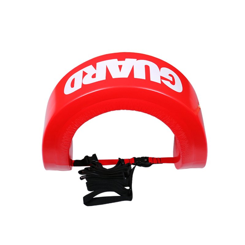 High-Visibility Lifeguard Rescue Buoy with Reflective Strips and Safety Strap, Essential for Drowning Prevention Water Safety