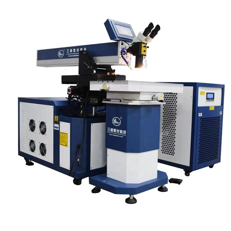 1000w1500w fibre optic mould welding machine for repairing large cracks and notches in moulds with optional boom cantilever
