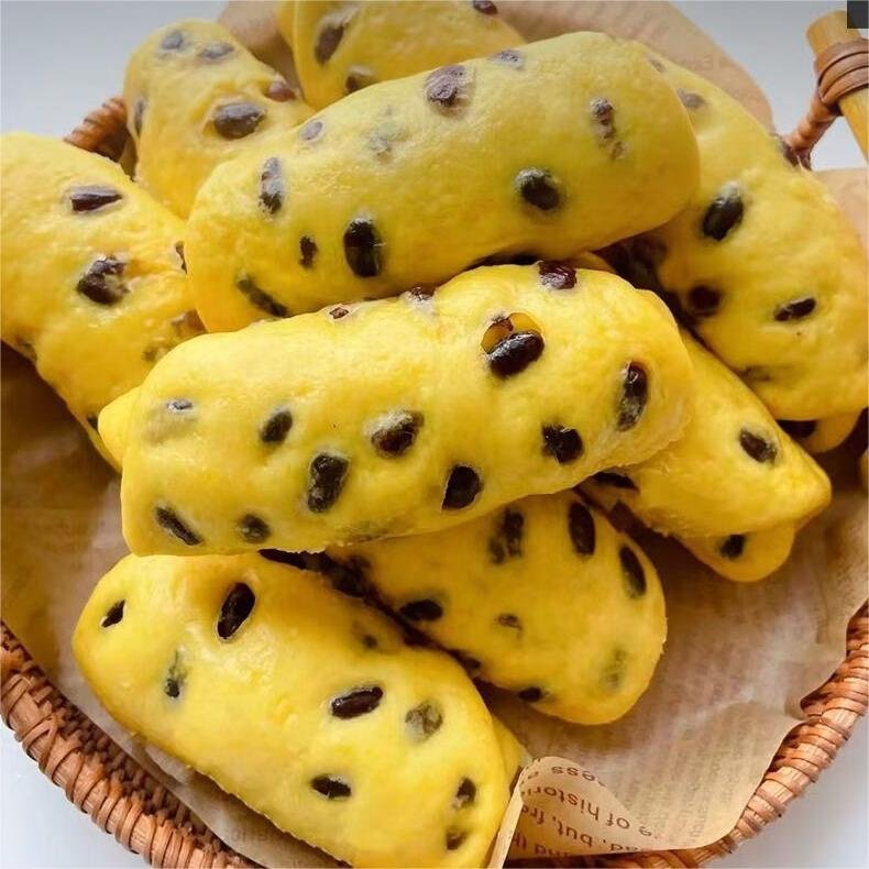 HACCP Certified Corn and Red Bean Roll Chinese Steamed Corn Bread with Red Bean