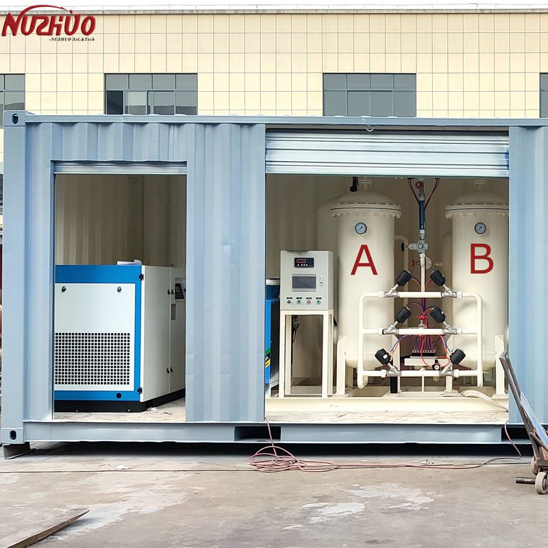 NUZHUO Oxygen Maker For Hospital Oxygene Generator For Aquaculture 5m3/h Mobile Oxygen Plant