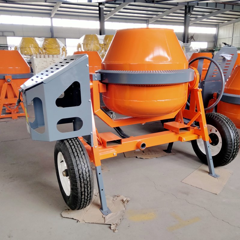 New design 800L small motor concrete mixer 400 liters used gas engine concrete mixer trailer cement mixing machine
