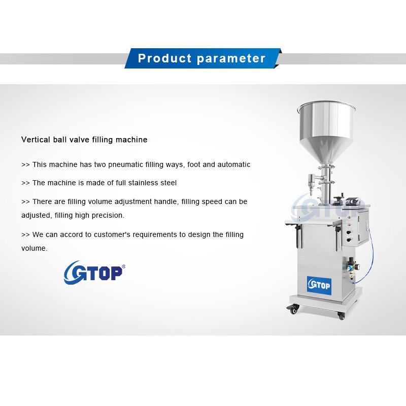 GTOP Oral Oil Filler Accurate Simple Volumetric Dosing Small Pneumatic Piston Paint Semi Auto Filling Machine