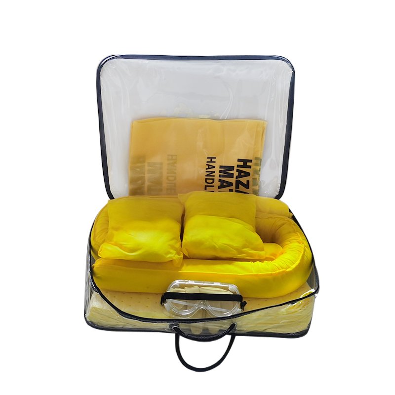 Polypropylene yellow color chemical absorbent spill kits for emergency