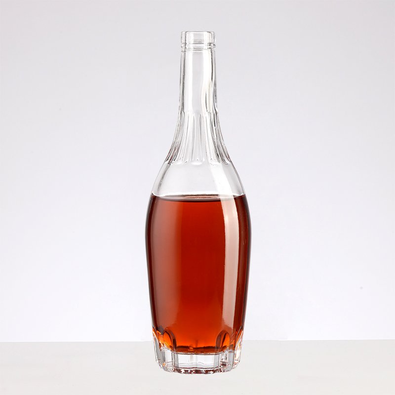 voss glass water bottle Round shouldered slender wine bottle