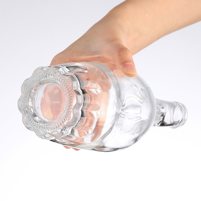 voss glass water bottle Round shouldered slender wine bottle