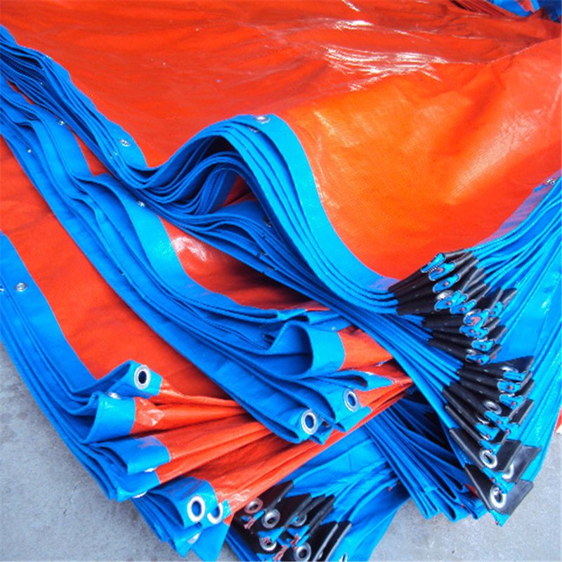 High quality cheap price orange blue color PE tarpaulin tents 120gsm factory