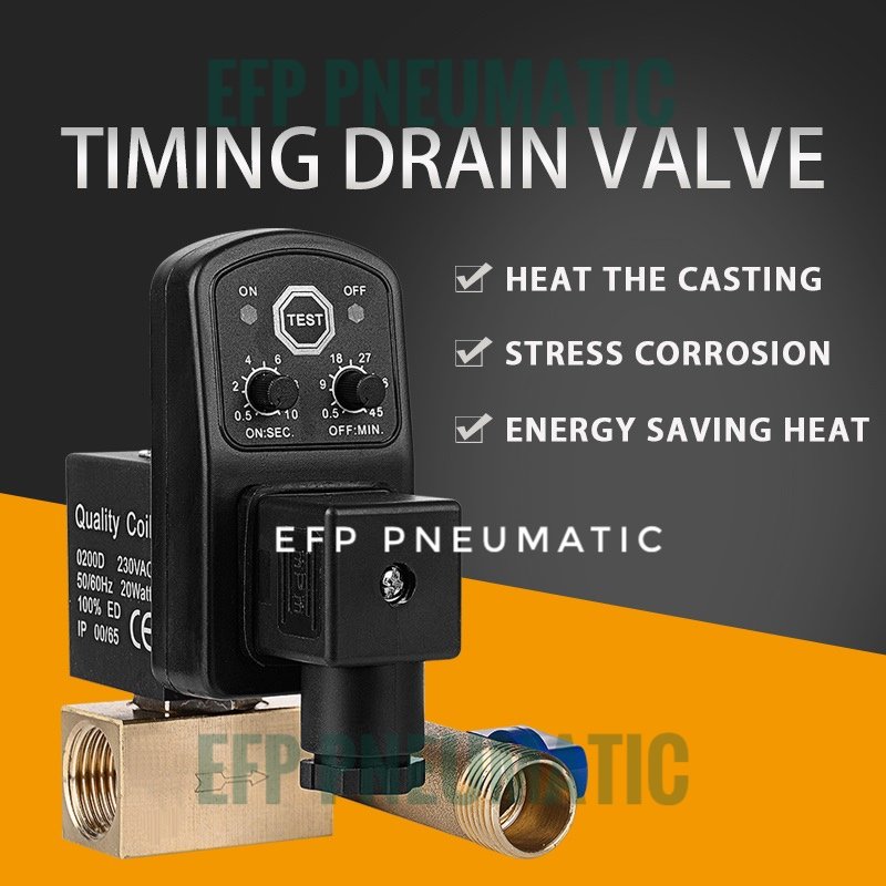 OPT Excellent Quality Air Compressor Parts Electric Auto Drain Solenoid Valve with Timer MIC-A MIC-B
