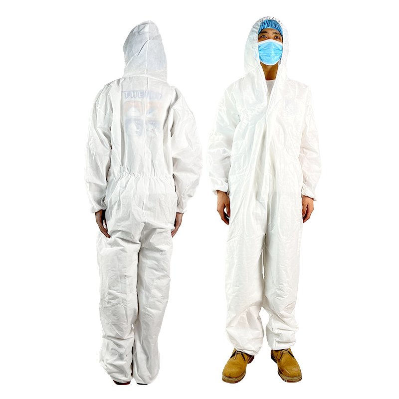 Disposable Breathable Protective Clothing Work Coverall Suit Water-Proof Safety Made PP Nonwoven Microporous SMS PE Cleanroom
