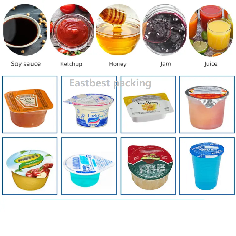 1 Out 4 Automatic Linear Cup Sealing Filling Machine Cup Sealing Machine Bubble Tea Equipment Sealer Cup Filler Sealer Film