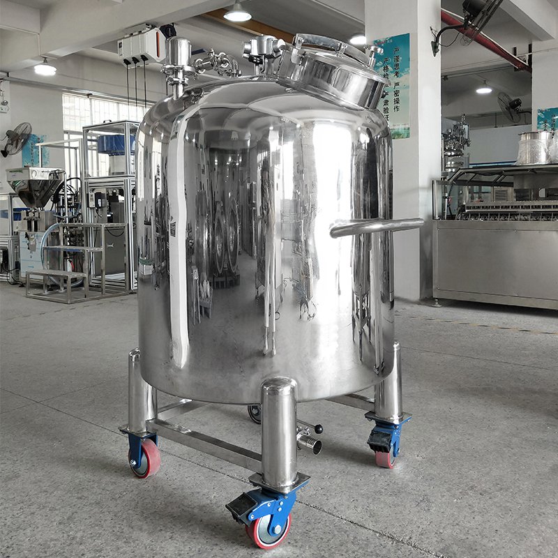 Industry Price for 500l Mixing and Storage Tank Cosmetic Mixing Tank Agitator Mixer Body Lotion Blender Pneumatic Mixing Type