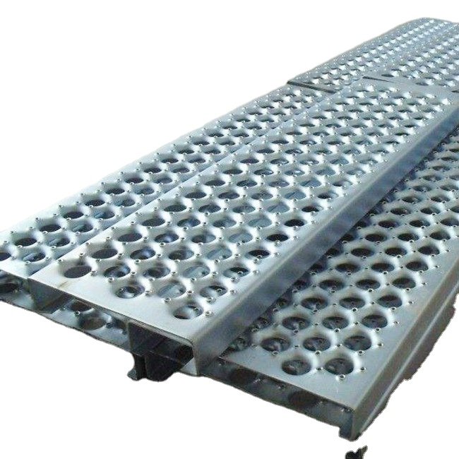 Aluminum stainless steel grip strut stair tread anti slip dimple plate for ladder rungs