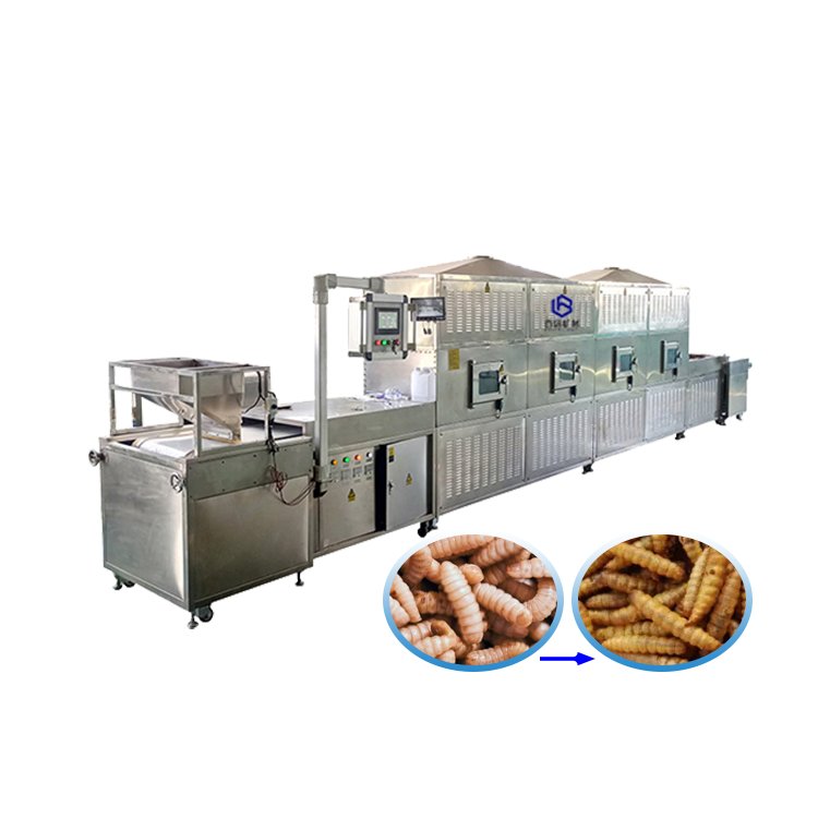 High Quality Shrimp Meat Box Type Black Soldier Fly Larva Insects Dryer Mealworm Microwave Drying