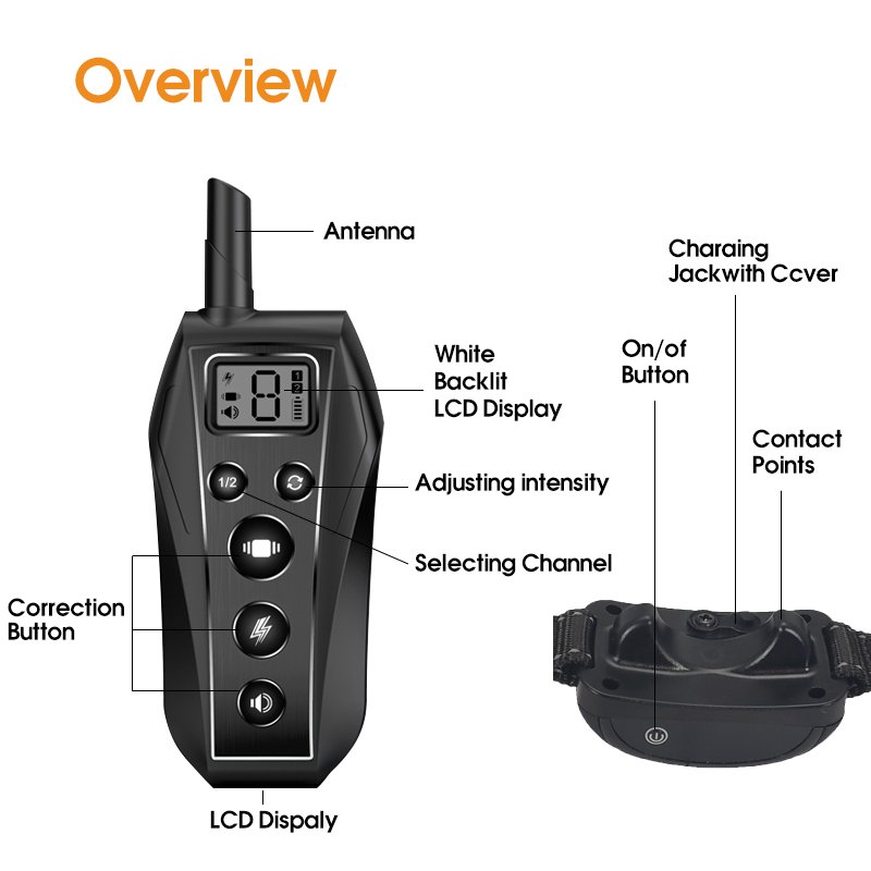 Usb Rechargeable Pet Safety Collars Hunt Waterproof Rechargeable Sensitivity Adjustable Dog Barking Control Training Dog No Bark