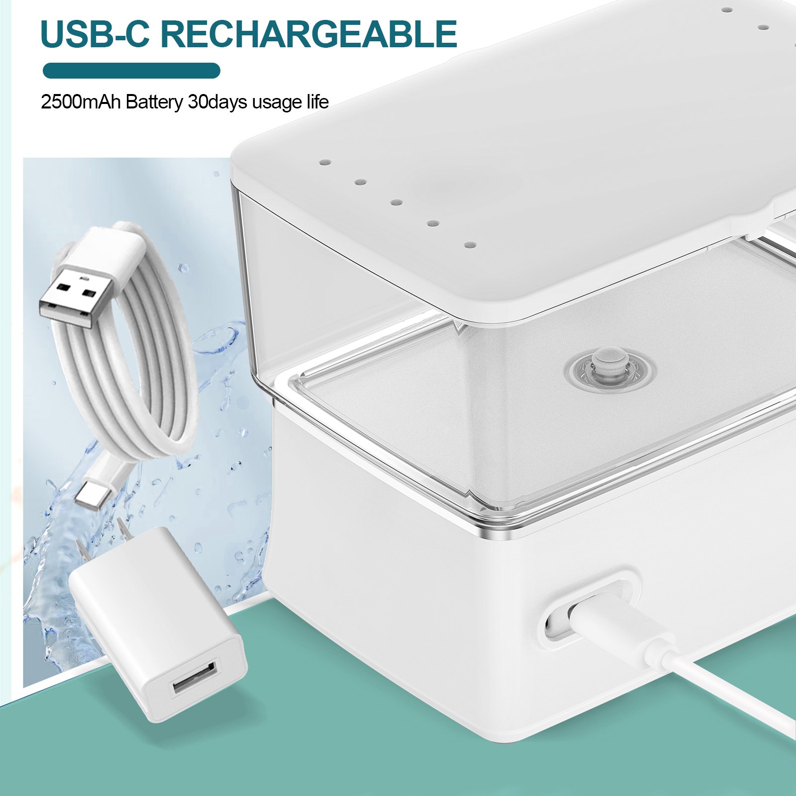 H2Oloss 570ml Portable Countertop Dental Flosser New Design Six-Mode Oral Irrigator CE Certified IPX7 Water Resistant Teeth
