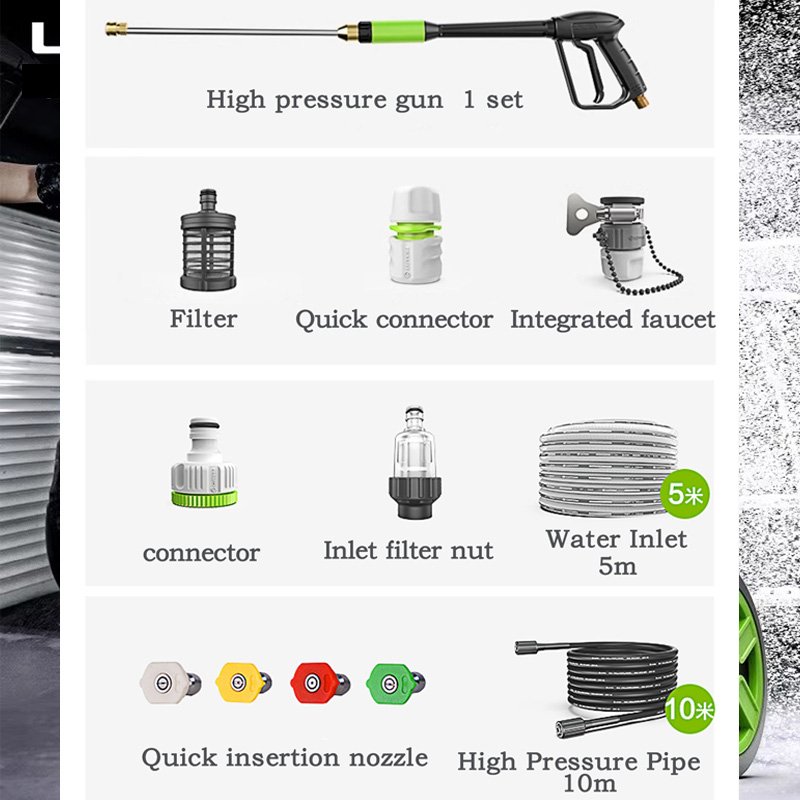 220V 3.1KW 200bar 2900PSI 12LPM Portable Household Car Washing Machine Commercial High Pressure Water Car Washer
