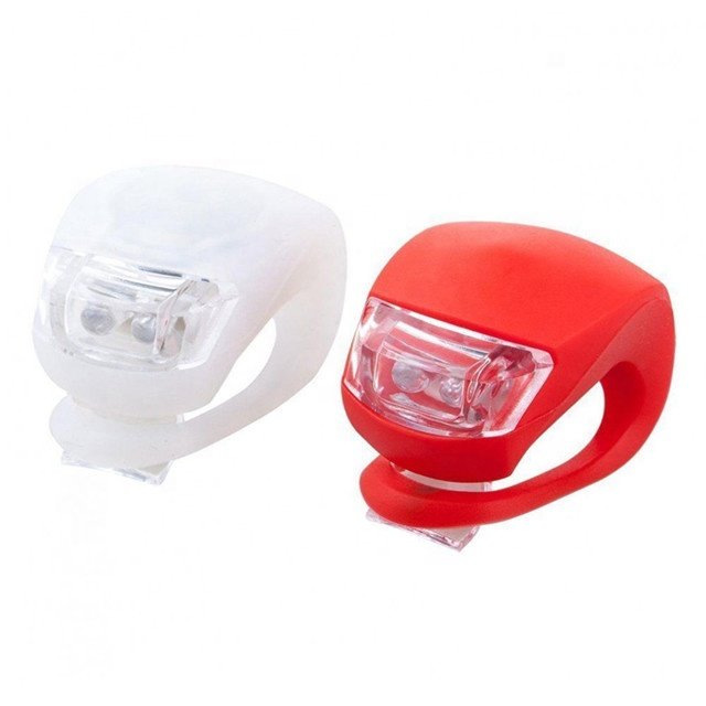 Bicycle Light with Battery Waterproof Silicone LED Head Front Rear Wheel Lights Bicycle Silicone Front Rear Light