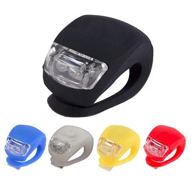 Bicycle Light with Battery Waterproof Silicone LED Head Front Rear Wheel Lights Bicycle Silicone Front Rear Light