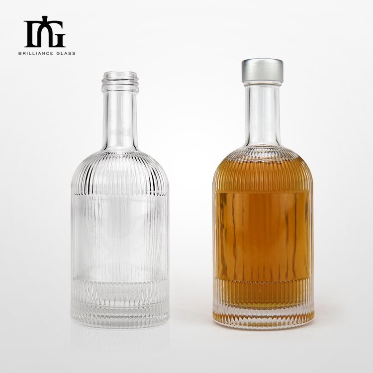 Wholesale Customized in stock 200ml 375ml 500ml 750ml 1000ml glass wine bottle with T-cork