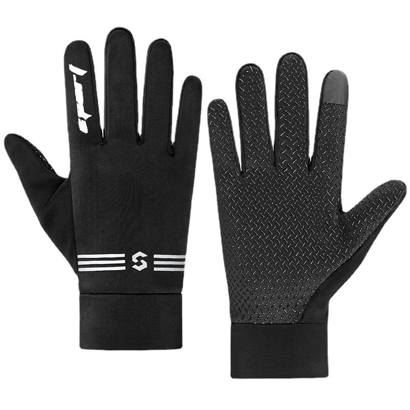Customize Touchscreen Water Resistant Silicone Gel Palm Fleece Lining Winter Warm Cycling Customize lightweight Running Gloves