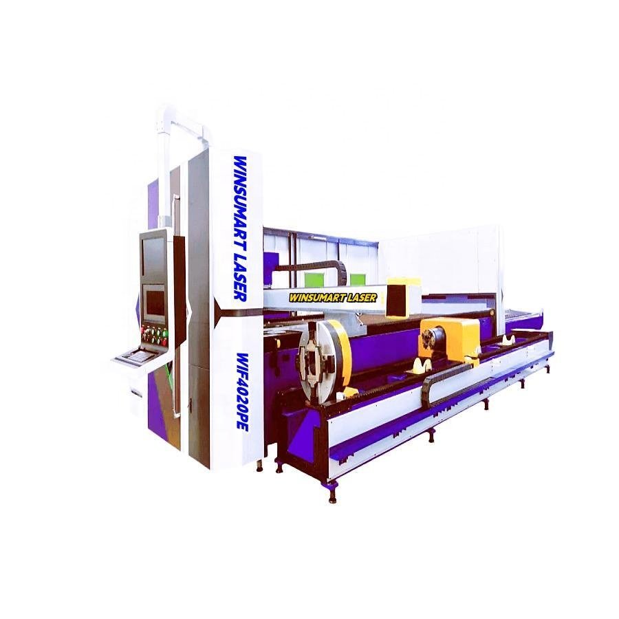 Winsumart Photonics WIF30035 Ground Rail 12kw 20kw 30kw Fiber Laser Cutting Machine Cross Beam Moving Type