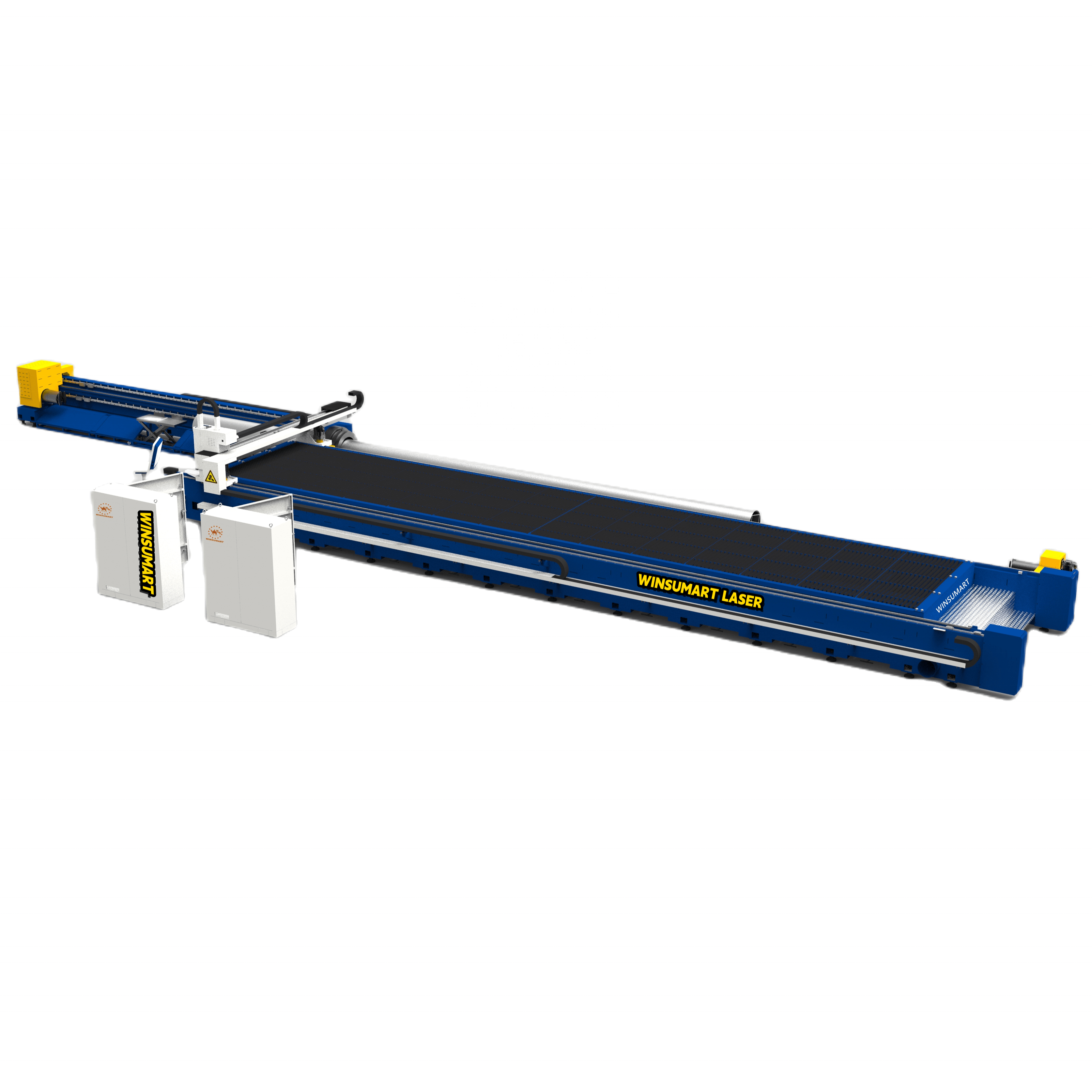Winsumart Photonics WIF30035 Ground Rail 12kw 20kw 30kw Fiber Laser Cutting Machine Cross Beam Moving Type