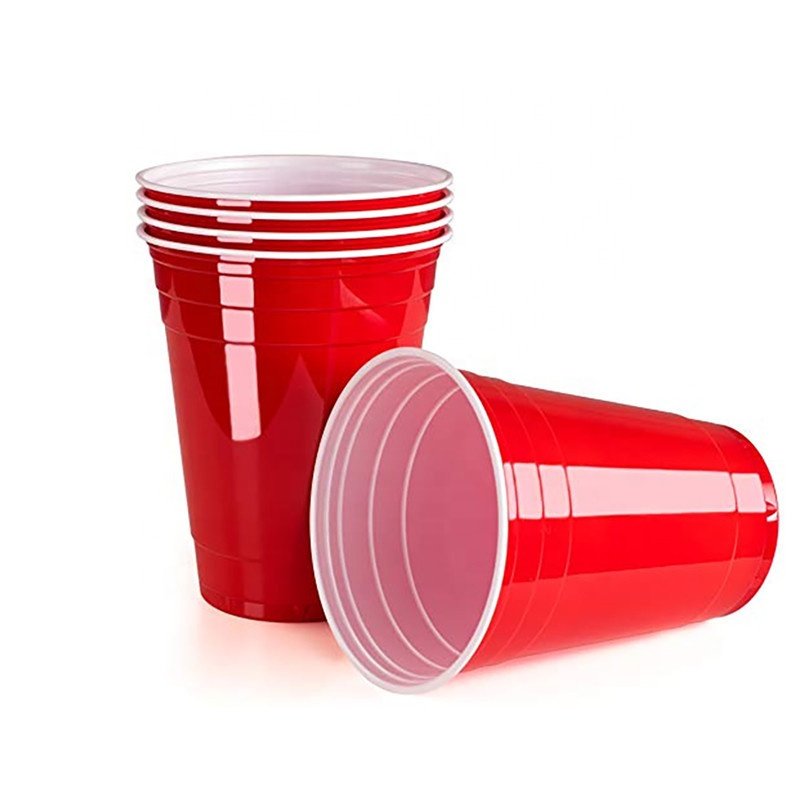 Wholesale 9oz Red Plastic Cup Beer Pong Cup Disposable Plastic Party Cups For Drinking Party