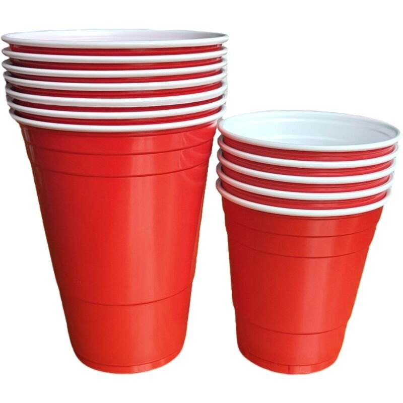 Wholesale 9oz Red Plastic Cup Beer Pong Cup Disposable Plastic Party Cups For Drinking Party