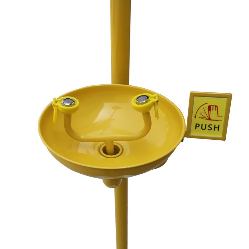 Yellow ABS coating 304 Stainless steel compound emergency eyewash and shower
