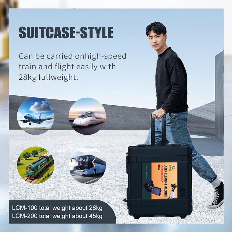 Handheld Backpack Laser Rust Removal Cleaning Machine for Wood Stont Glass Metal 100w 200w 300w 500w 1000w 2000w 3000w 3 in 1