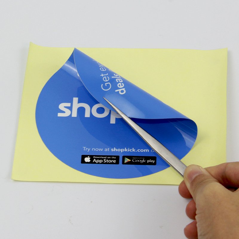 High Quality Custom Printing Waterproof White Safety Warning Caution Double Side Label Sticker