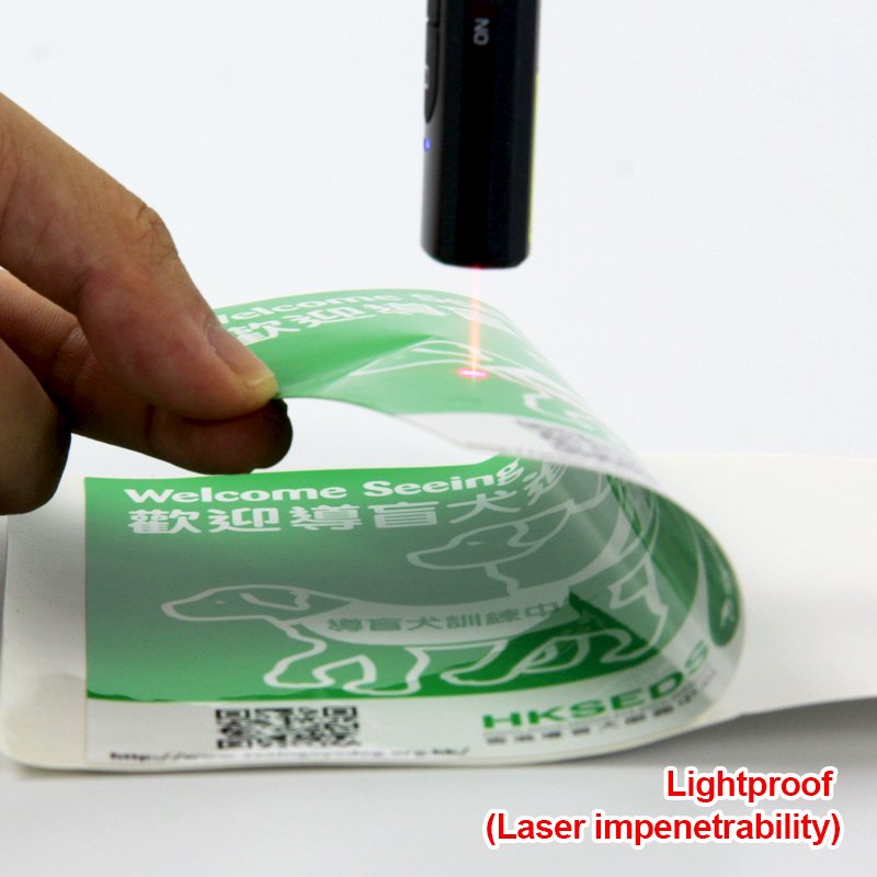 High Quality Custom Printing Waterproof White Safety Warning Caution Double Side Label Sticker