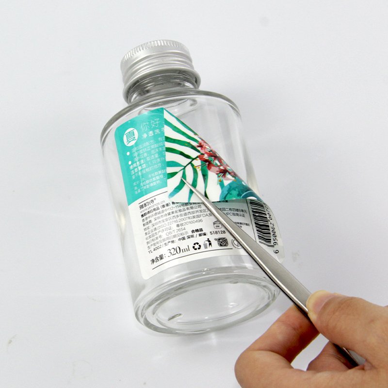 High Quality Custom Printing Waterproof White Safety Warning Caution Double Side Label Sticker