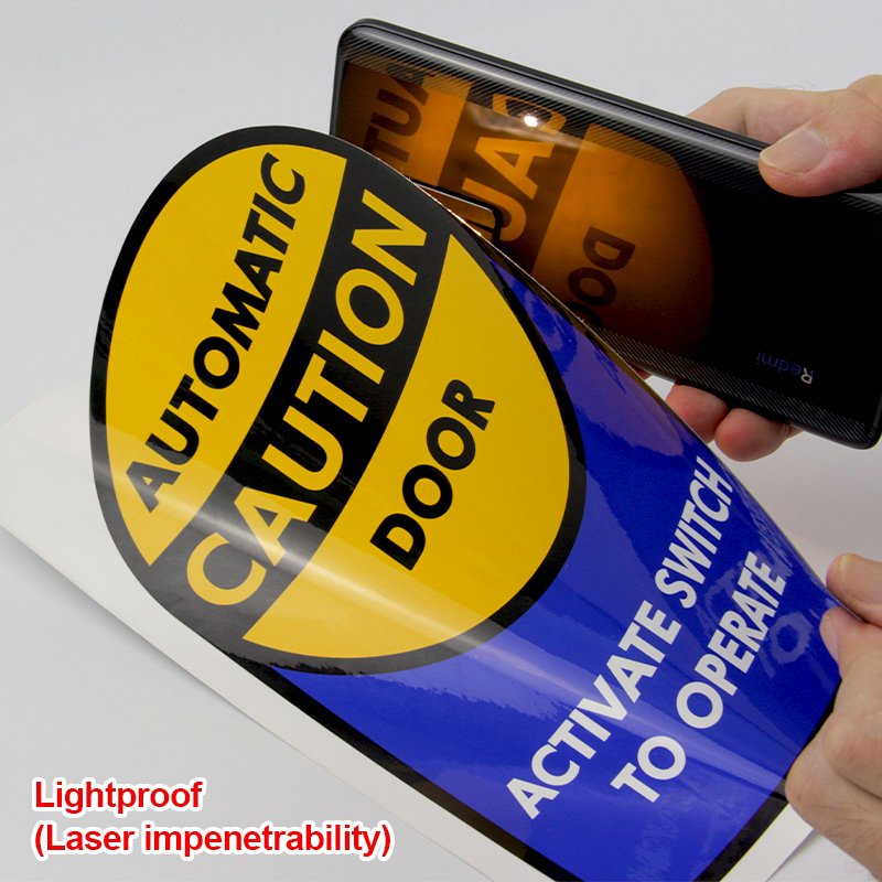 High Quality Custom Printing Waterproof White Safety Warning Caution Double Side Label Sticker