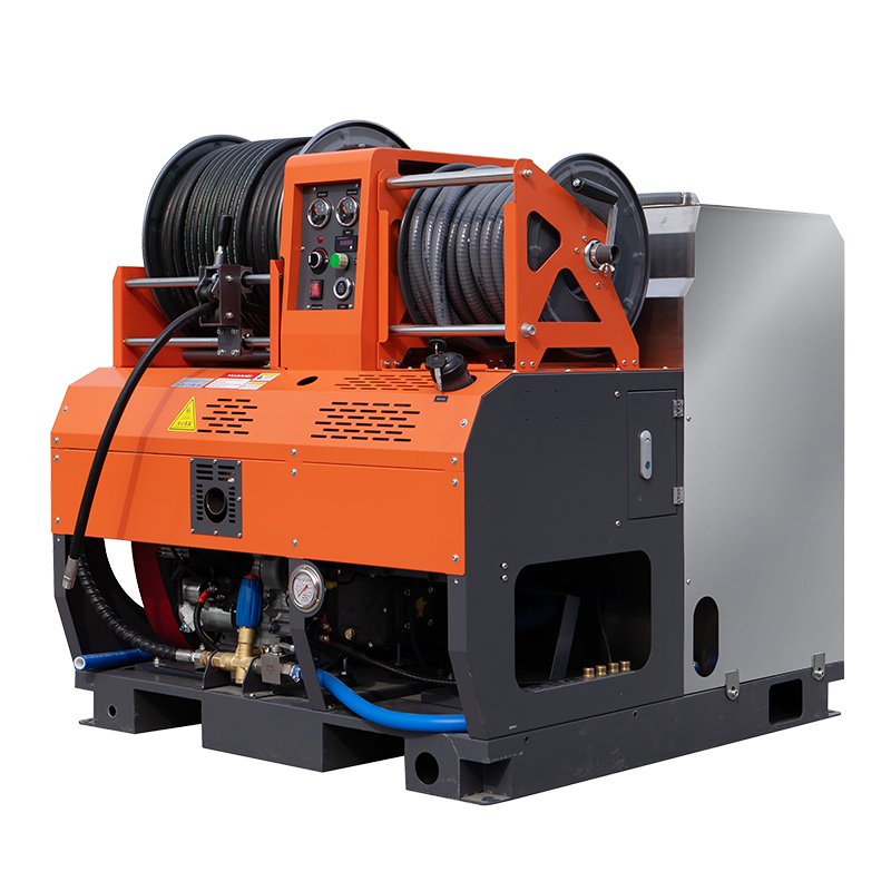40LPM300Bar remote-controlled gasoline engine high-pressure cleaning machine community pipeline dredging sewer cleaning machine