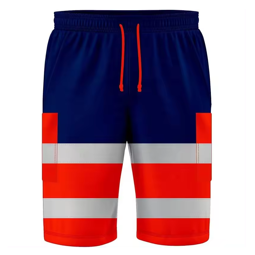 White New Design Safety Working Best Quality Newest Product Work Wear Custom Logo Design Safety Shorts