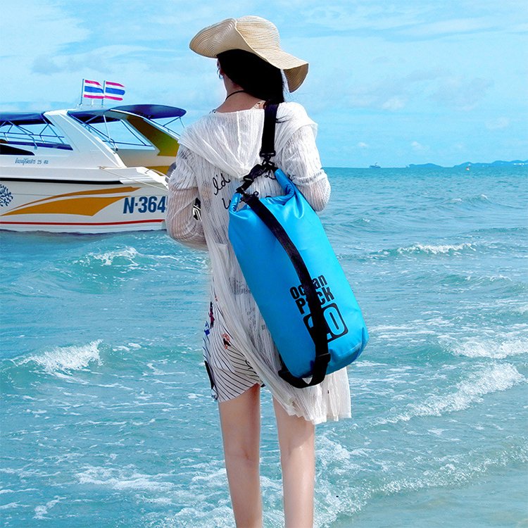 SINOTOP OEM custom print logo 2L 5L 10L 15L 20L hiking swim 500d pvc tarpaulin water proof ocean pack custom waterproof dry bag