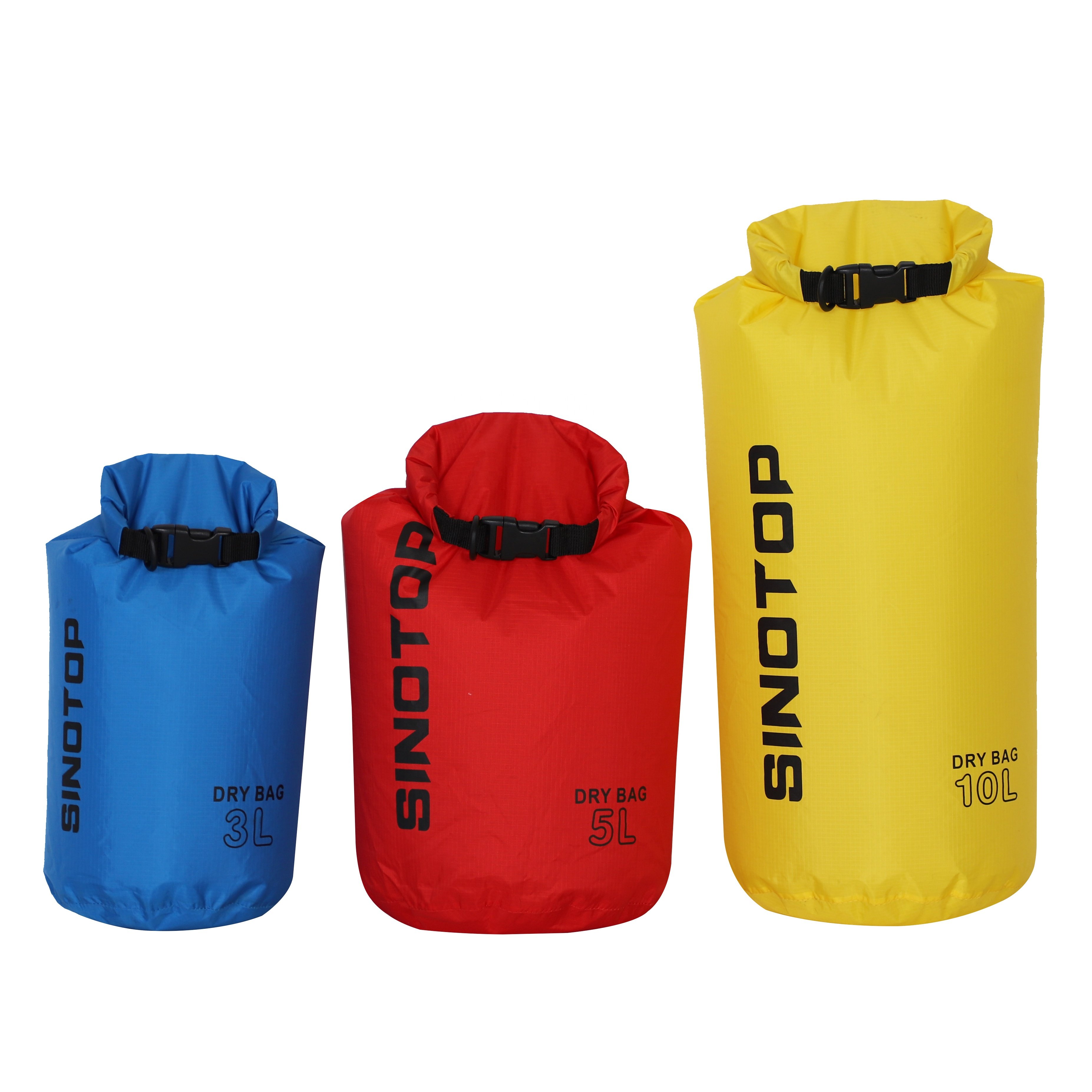 SINOTOP OEM custom print logo 2L 5L 10L 15L 20L hiking swim 500d pvc tarpaulin water proof ocean pack custom waterproof dry bag