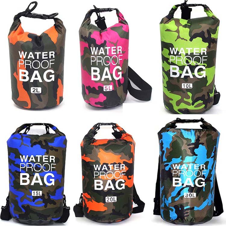 SINOTOP OEM custom print logo 2L 5L 10L 15L 20L hiking swim 500d pvc tarpaulin water proof ocean pack custom waterproof dry bag