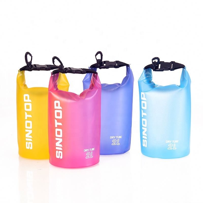 SINOTOP OEM custom print logo 2L 5L 10L 15L 20L hiking swim 500d pvc tarpaulin water proof ocean pack custom waterproof dry bag