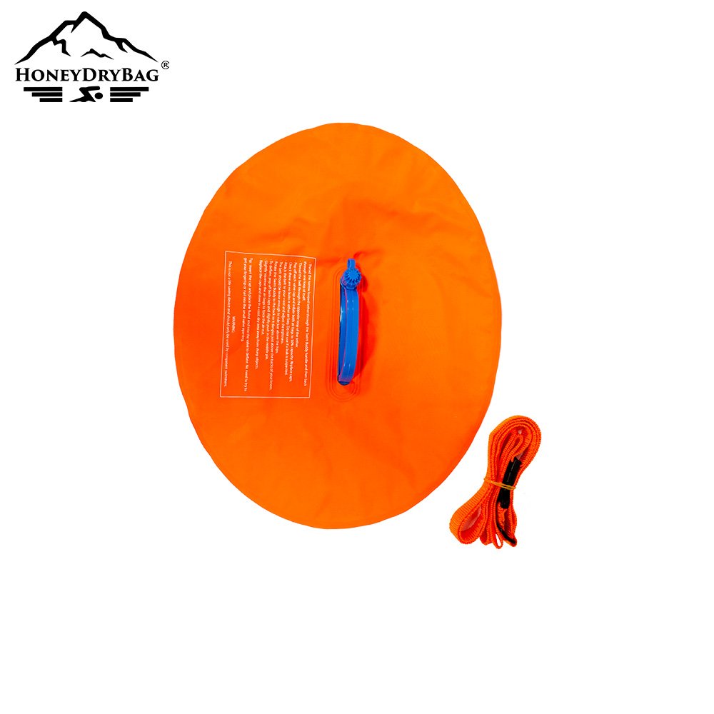 Orange Swim Buoy Safety Tow Buoy for Aquatic Sports, Open Water Swimming, Triathletes