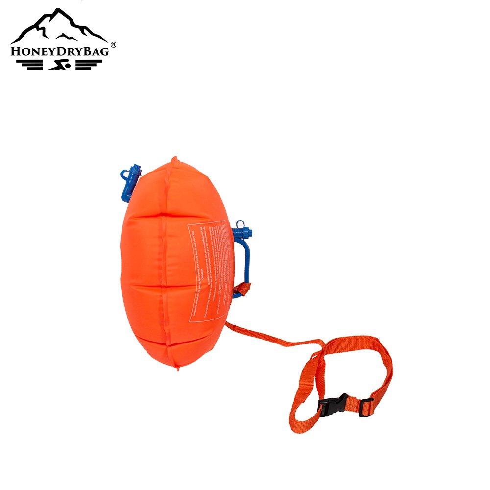 Orange Swim Buoy Safety Tow Buoy for Aquatic Sports, Open Water Swimming, Triathletes