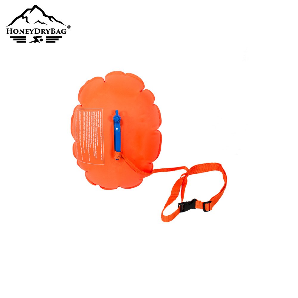 Orange Swim Buoy Safety Tow Buoy for Aquatic Sports, Open Water Swimming, Triathletes