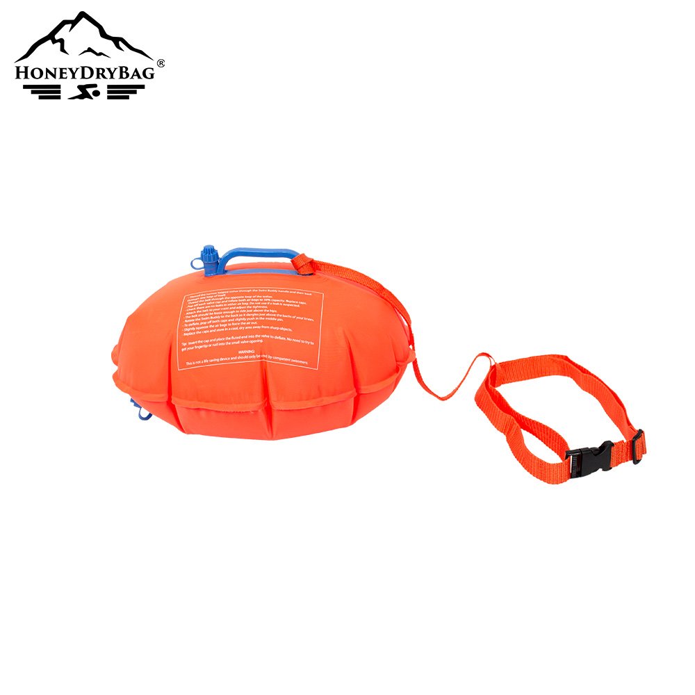Orange Swim Buoy Safety Tow Buoy for Aquatic Sports, Open Water Swimming, Triathletes