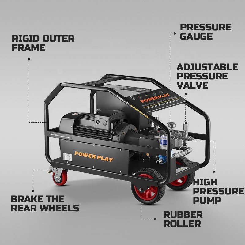 Three phase electric 22kw electric industrial high pressure washer 500bar 7250PSI High Pressure Cleaner