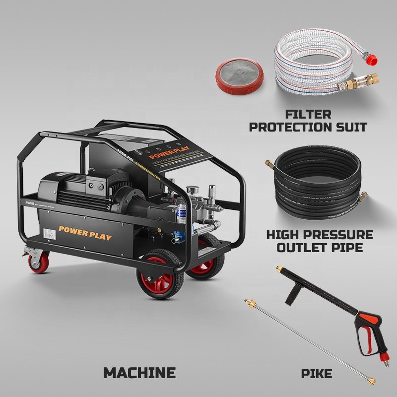 Three phase electric 22kw electric industrial high pressure washer 500bar 7250PSI High Pressure Cleaner