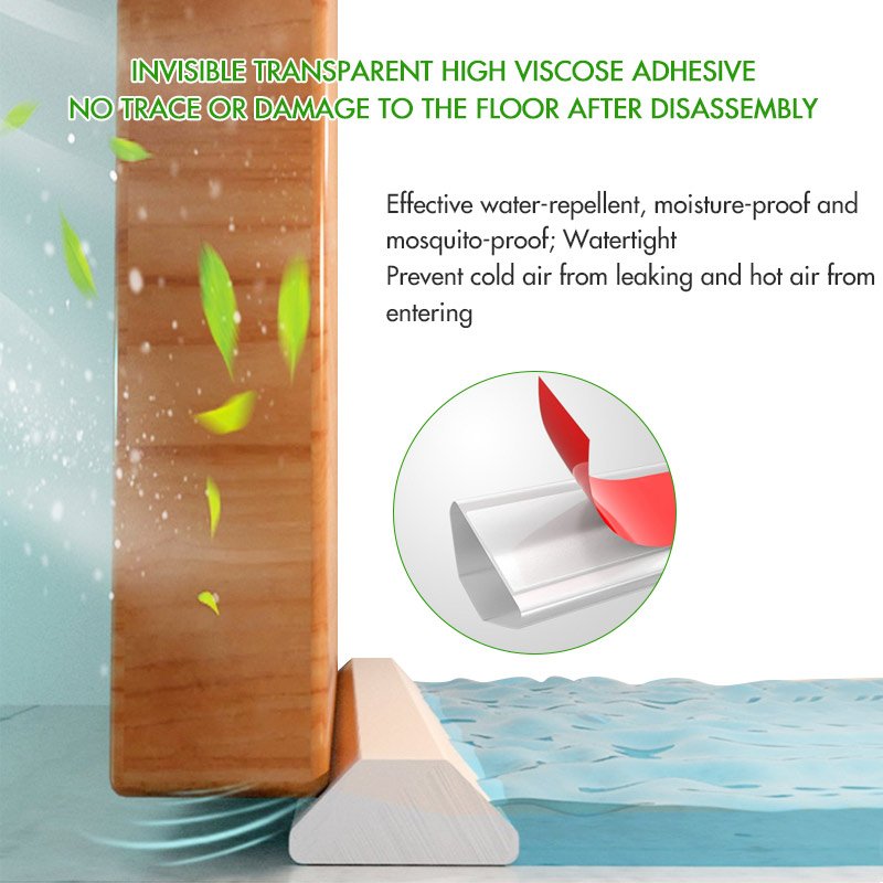Kitchen Countertop Silicone Bathroom water Stopper Flood Shower Dam Barrier Collapsible water Retaining Dam Strip