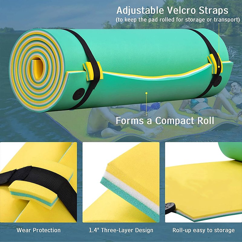 Huayi Floating Water Mat For Lake, Pool, And Sea, 3-Layer XPE Foam Floating Water Mat For Lake, Pool, And Sea, 3-Layer XPE Foam