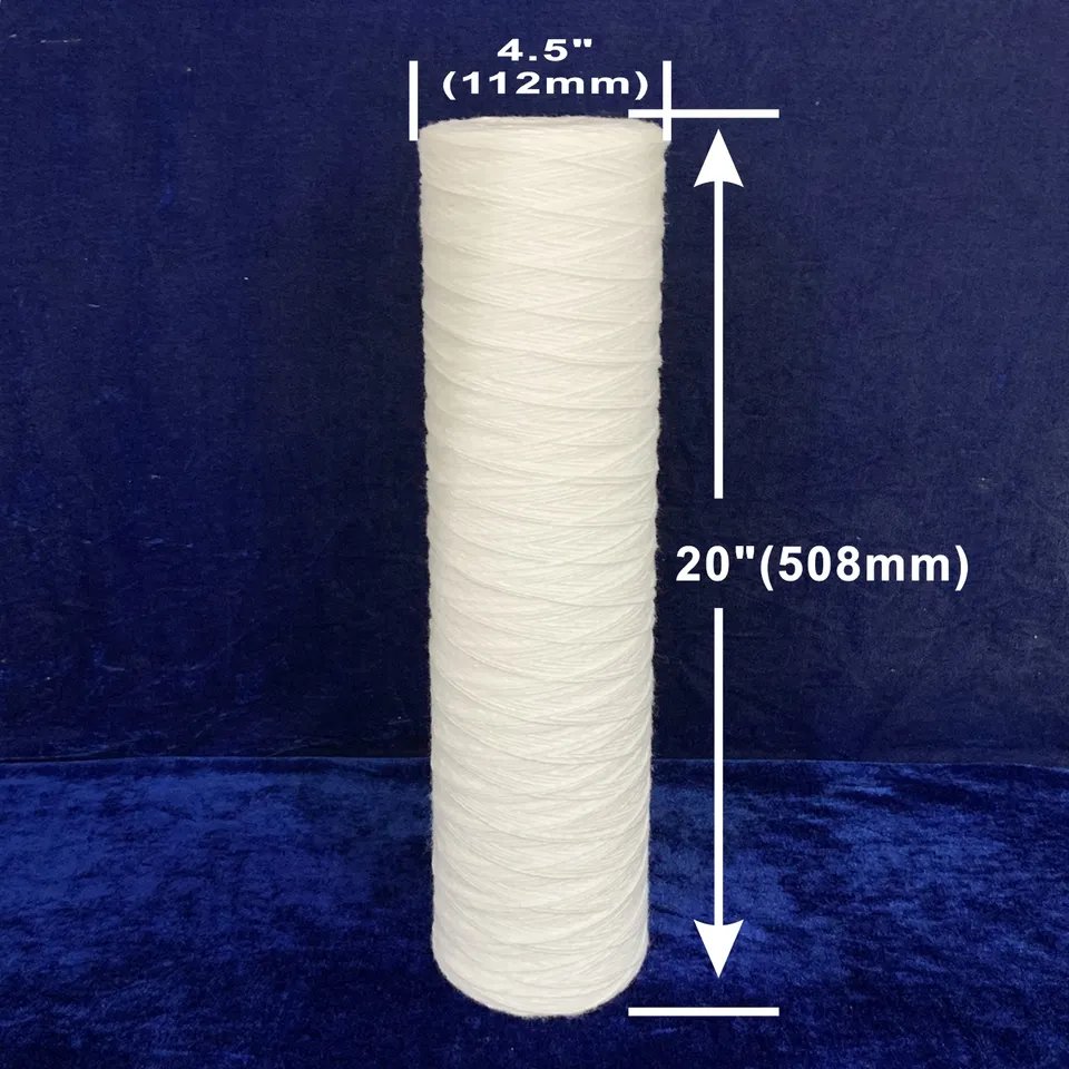 WCO Series 20/30/40/60 Inch Absorbent Cotton GF PE Nylon PTFE PP String Wound Water Filter Cartridge