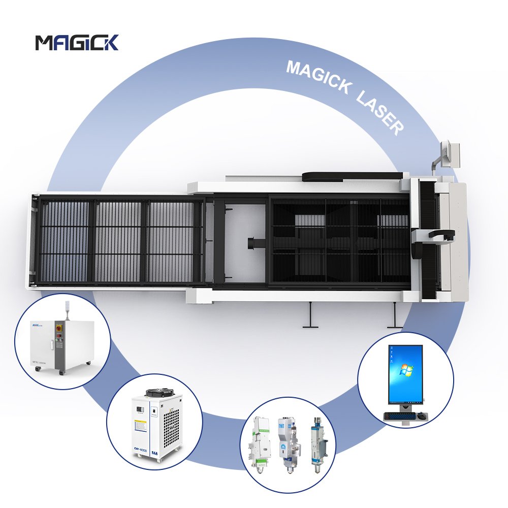 Popular product Exchange Platform Metal Plate 1530 3kw fiber laser cutting machine price With double platform